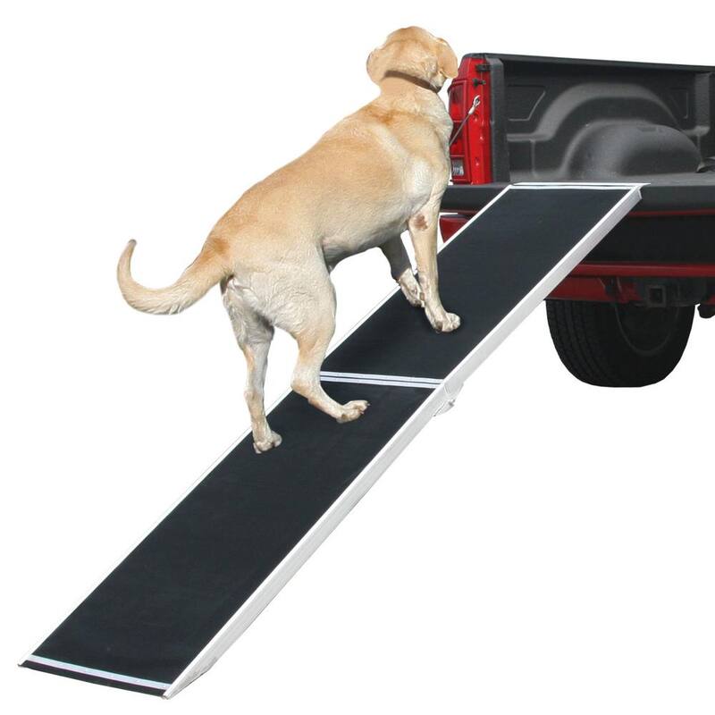 Lucky Dog 7 ft. Lightweight Extra Wide Folding Aluminum Pet Ramp - DR-07XW