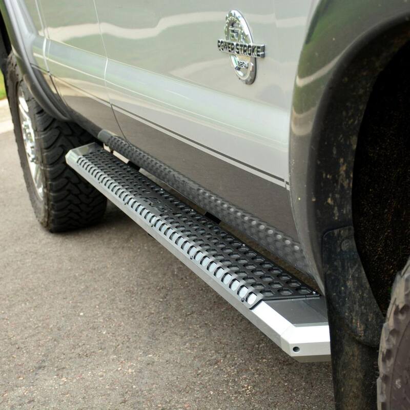 Aries AdvantEDGE Chrome Aluminum 91-Inch Truck Running Boards, Select Ford F-250, F-350, F-450 Super Duty - 2555024