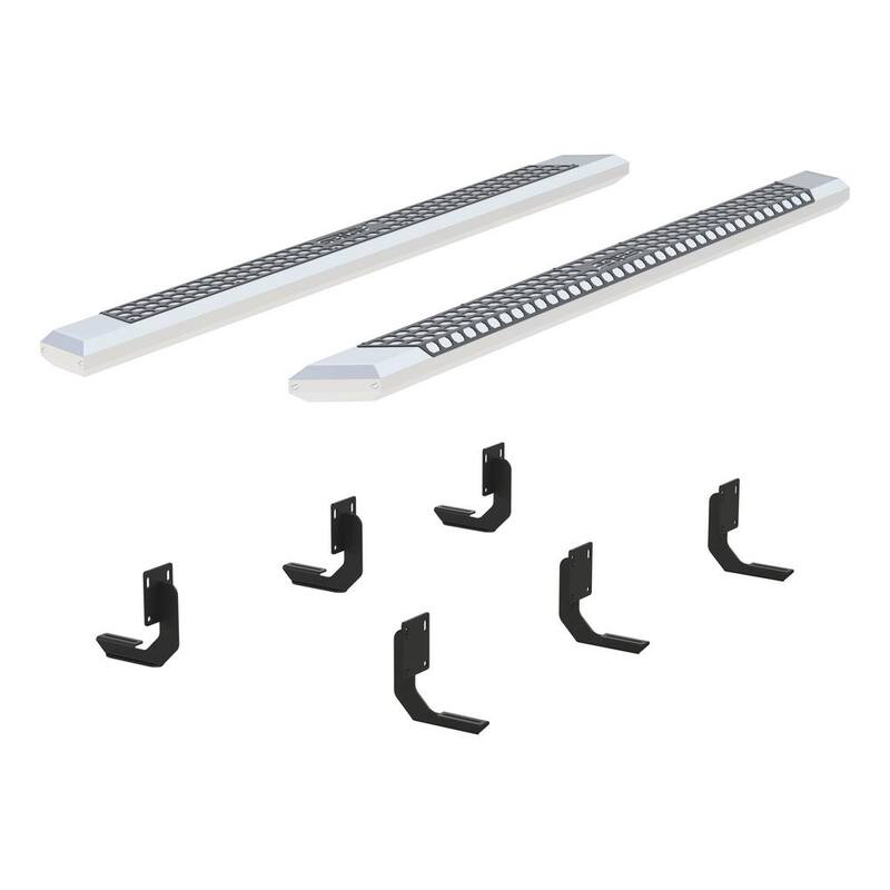 Aries AdvantEDGE Chrome Aluminum 91-Inch Truck Running Boards, Select Ford F-250, F-350, F-450 Super Duty - 2555024