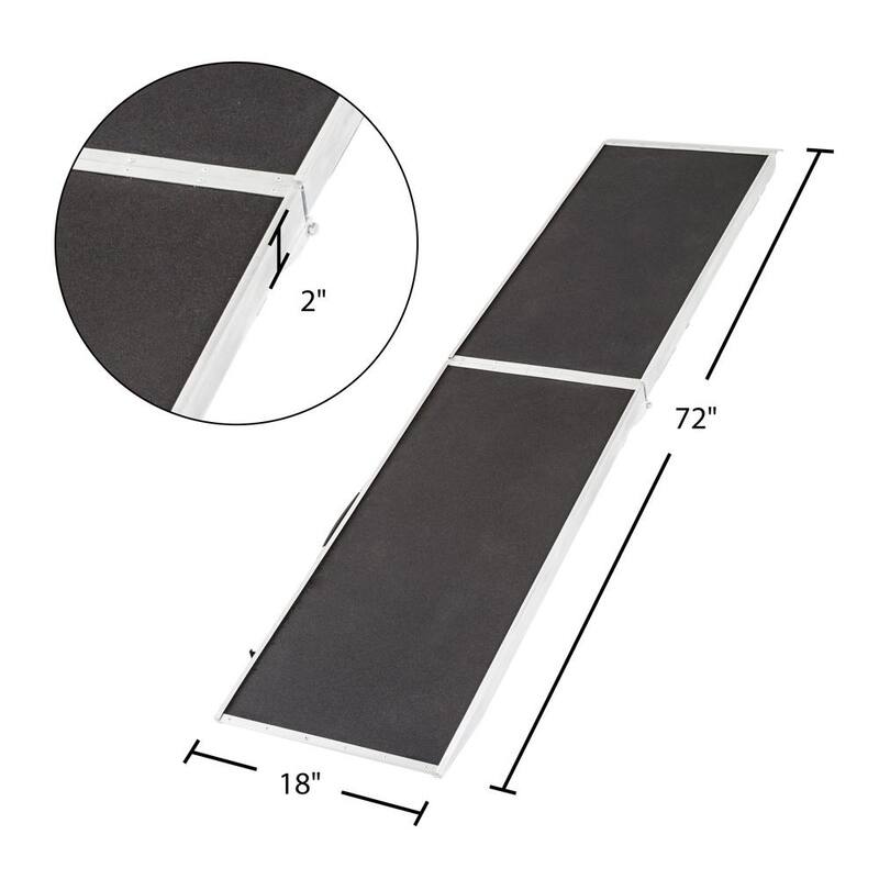 Lucky Dog 6 ft. Lightweight Extra Wide Folding Aluminum Pet Ramp - DR-06XW