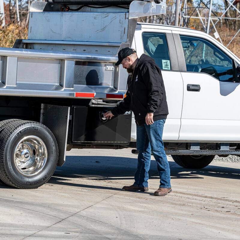 Buyer's Products 18 x 18 x 36 in. Pro Series Black Steel Underbody Truck Box - 1752805