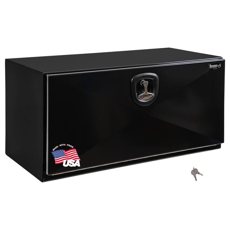 Buyer's Products 18 x 18 x 36 in. Pro Series Black Steel Underbody Truck Box - 1752805