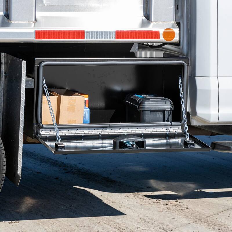 Buyer's Products 18 x 18 x 36 in. Pro Series Black Steel Underbody Truck Box - 1752805