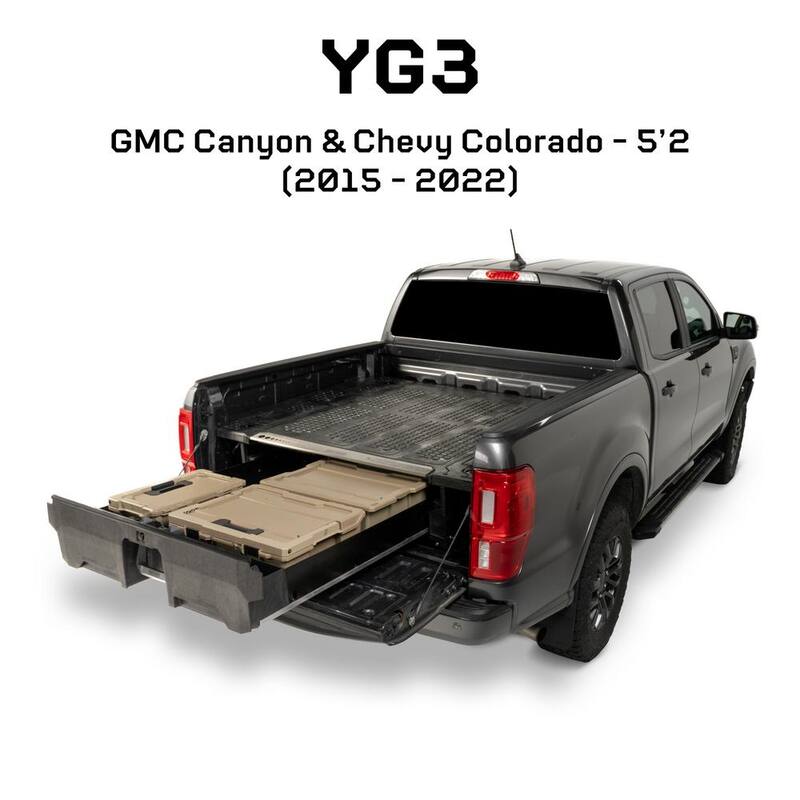 DECKED 5 ft. 2 in. Bed Length Pick Up Truck Storage System for GMC Canyon and Chevrolet Colorado (2015-2022) - YG3