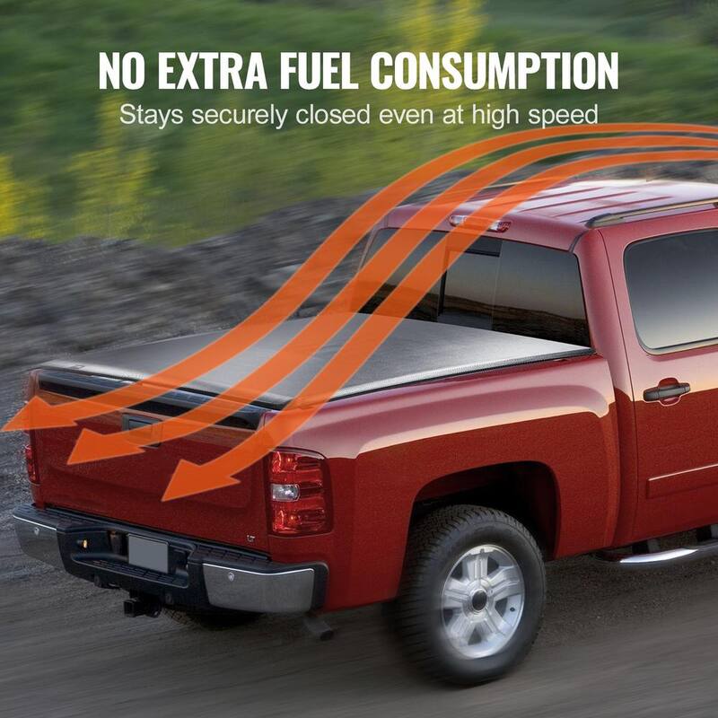 VEVOR Truck Bed Cover Roll Up Truck Bed Tonneau Cover Compatible with 2014-2024 Chevy Silverado/GMC Sierra 1500 - JQSKCHBXGJQSXY6WBV0