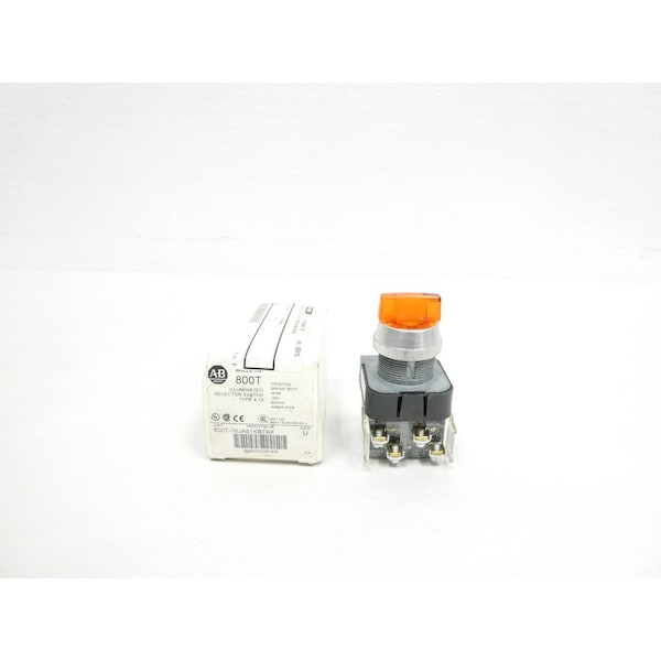 Interruptor selector iluminado de 3 posiciones Allen Bradley 120V-Ac - 00T-16JA91KB7AX