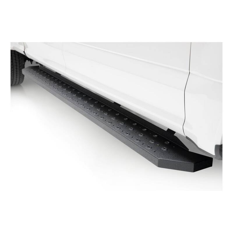 Aries RidgeStep Black Steel 6-1/2 x 53-Inch Truck Running Boards, Select Ford F-150, F-250, F-350, F-450, F-550 Super Duty - 2055520
