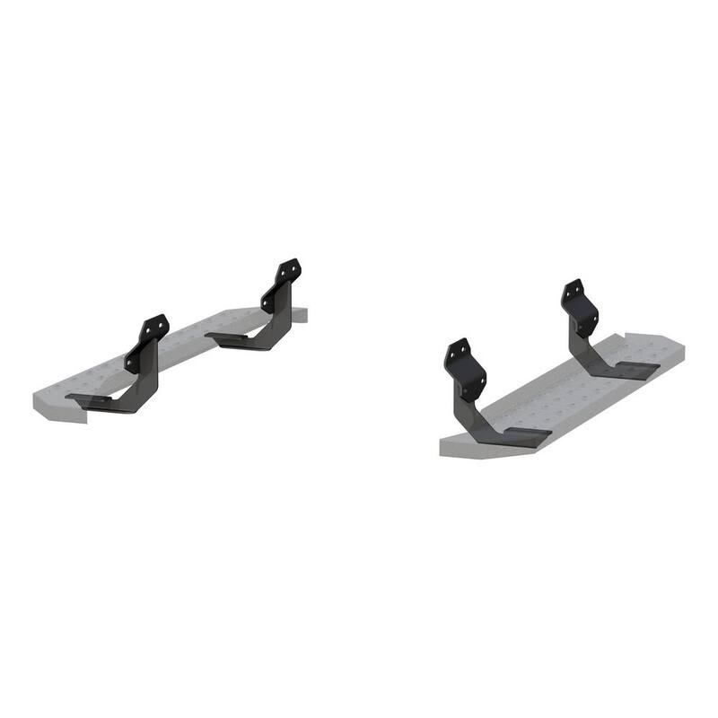 Aries RidgeStep Black Steel 6-1/2 x 53-Inch Truck Running Boards, Select Ford F-150, F-250, F-350, F-450, F-550 Super Duty - 2055520