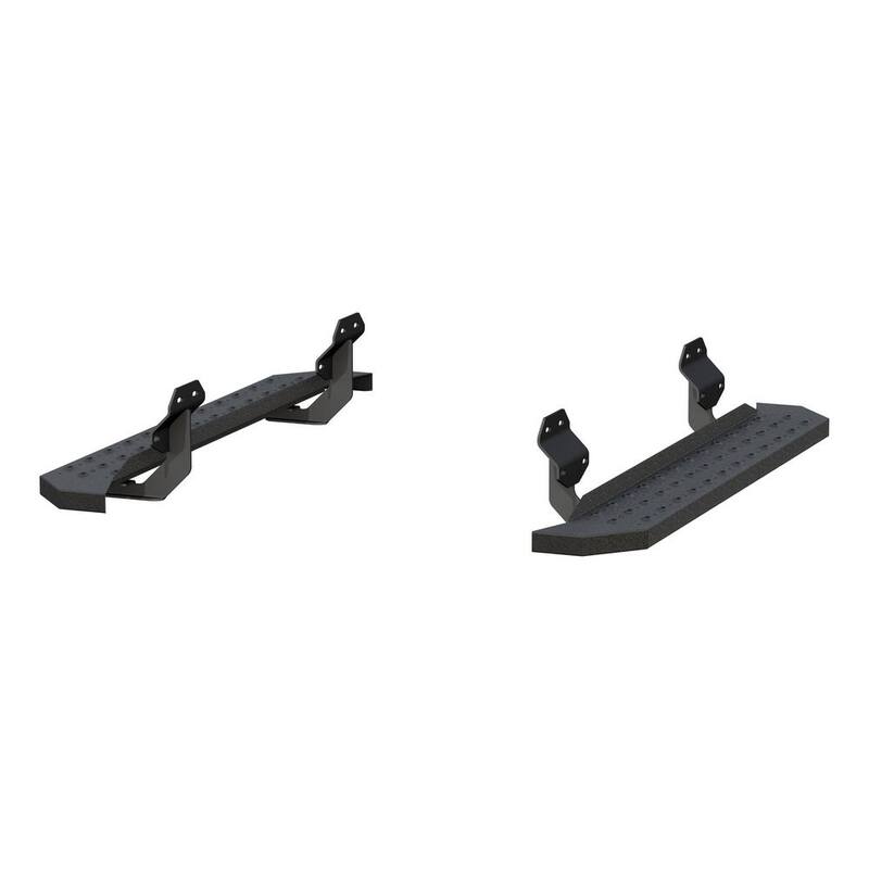 Aries RidgeStep Black Steel 6-1/2 x 53-Inch Truck Running Boards, Select Ford F-150, F-250, F-350, F-450, F-550 Super Duty - 2055520