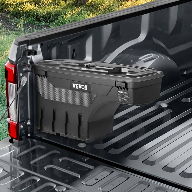 VEVOR 6.6 Gal. Truck Bed Storage Box 28 in. ABS Driver Side Truck Tool Box with Password Padlock for Super Duty 2017-21, Black - KCLJGJXJSYCXL2YXWV0