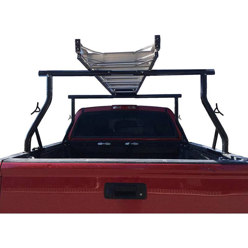 CALHOME 800 lbs. New Style Flat Adjustable Lumber and Utility Pick Up Rack Ladder Rack Truck Rack Truck Bed Rack(Patent Pending) - New-PickUpRack-Flat-K