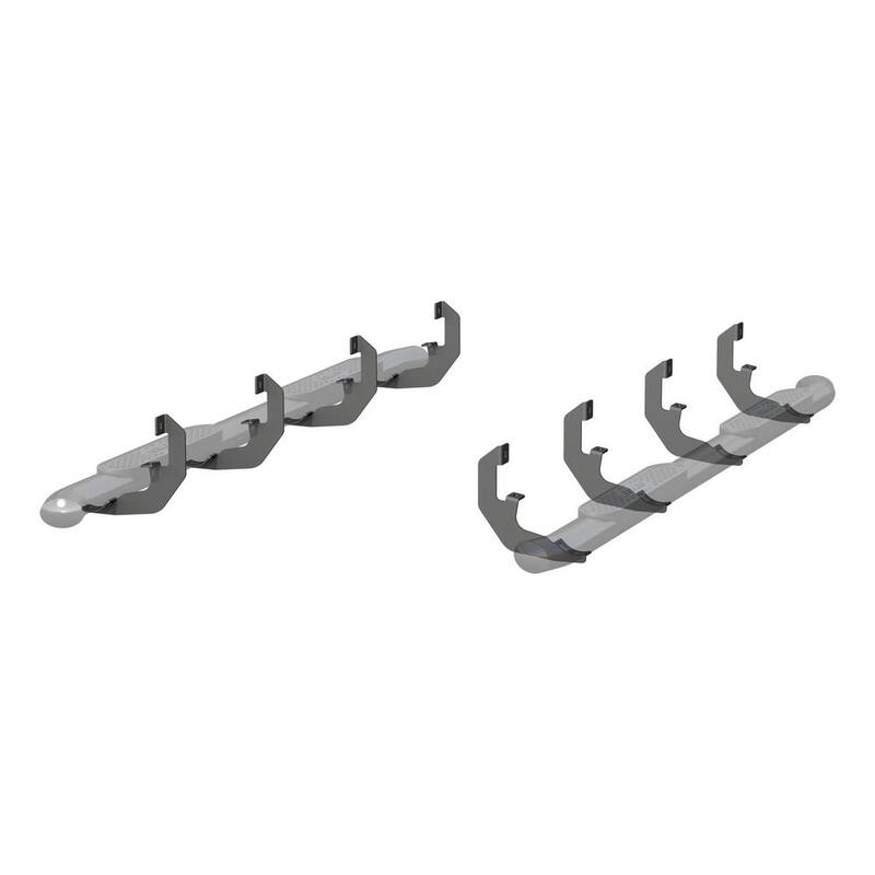 Aries 4-Inch Oval Black Steel Nerf Bars, Select Chevrolet Silverado, GMC Sierra 1500, 2500, 3500 HD Crew Cab - S224053