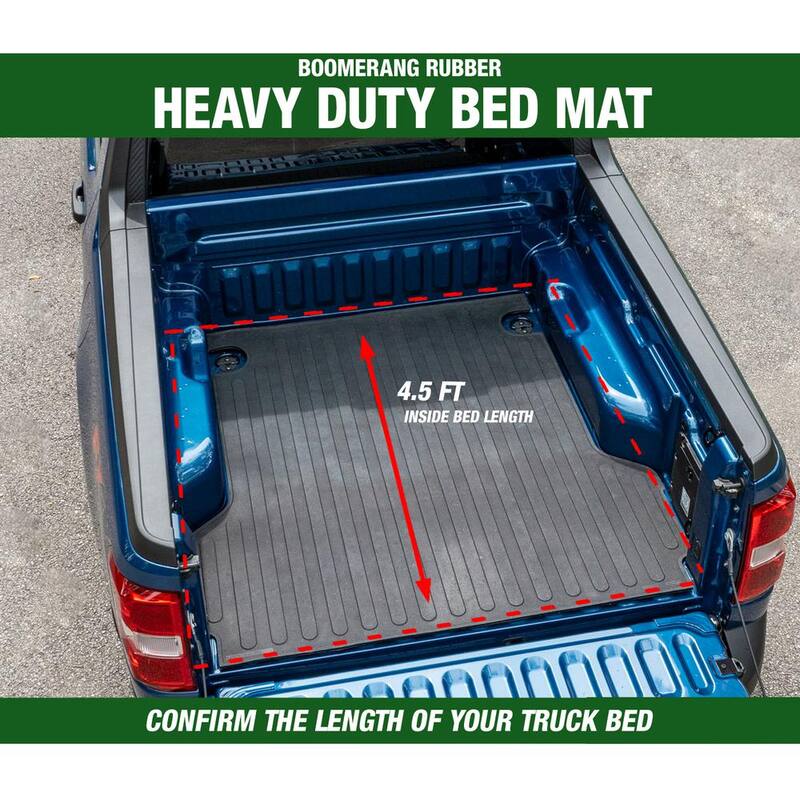 Boomerang RUBBER, INC Truck Bed Utility Mat Cargo Liner for Ford Maverick, 4 ft. 5 in. Bed, 2022-2025 - TM681BAGGED
