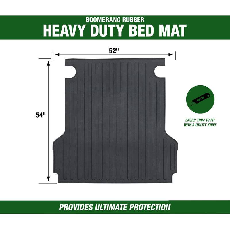 Boomerang RUBBER, INC Truck Bed Utility Mat Cargo Liner for Ford Maverick, 4 ft. 5 in. Bed, 2022-2025 - TM681BAGGED