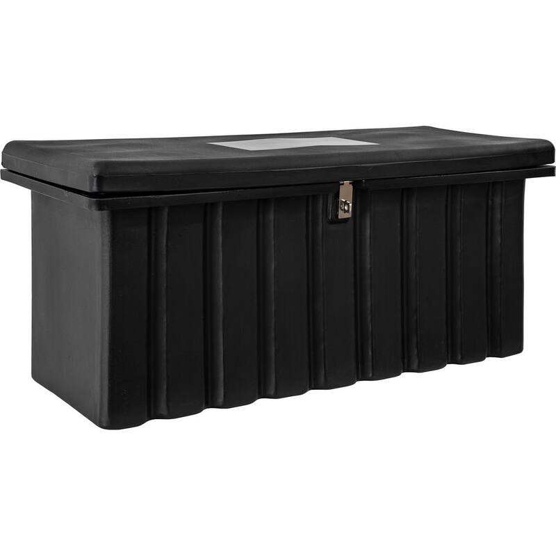 Buyers Products Company 22.5 in. x 19.5 in. x 51 in. Matte Black Plastic All-Purpose Truck Tool Box Chest - 1712250