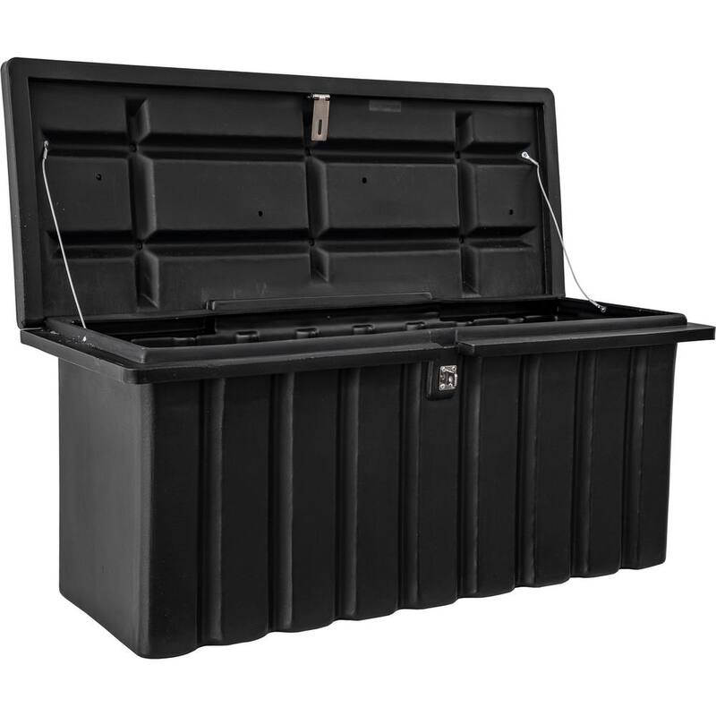 Buyers Products Company 22.5 in. x 19.5 in. x 51 in. Matte Black Plastic All-Purpose Truck Tool Box Chest - 1712250