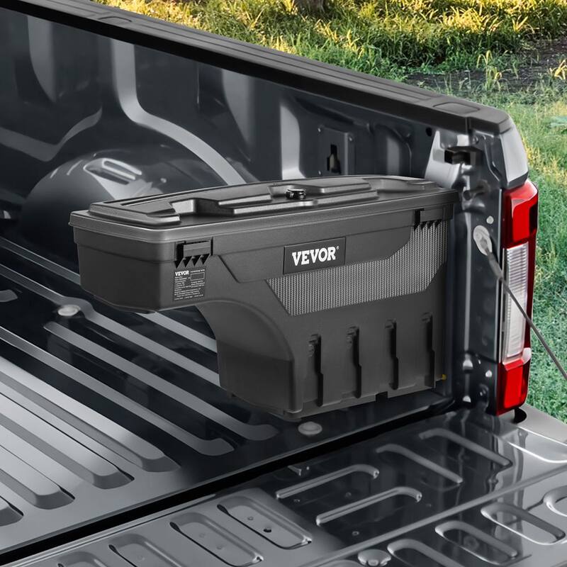 VEVOR 28 in. Truck Bed Storage Box 6.6 Gal. Passenger Side Truck Tool Box with Password Padlock for Super Duty 2017-21, Black - KCLJGJXCKCXLSIPNOV0