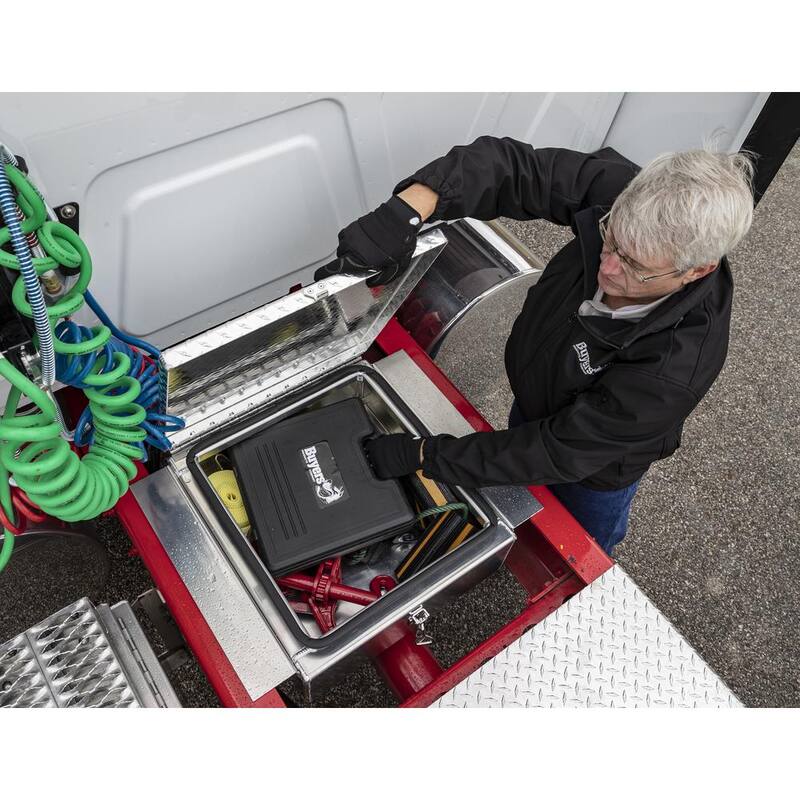 Buyers Products Company 24 in. Diamond Tread Aluminum In-Frame Top Mount Truck Tool Box - 1705384