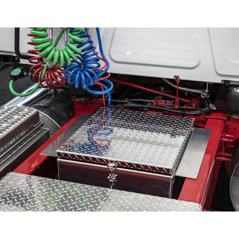 Buyers Products Company 24 in. Diamond Tread Aluminum In-Frame Top Mount Truck Tool Box - 1705384