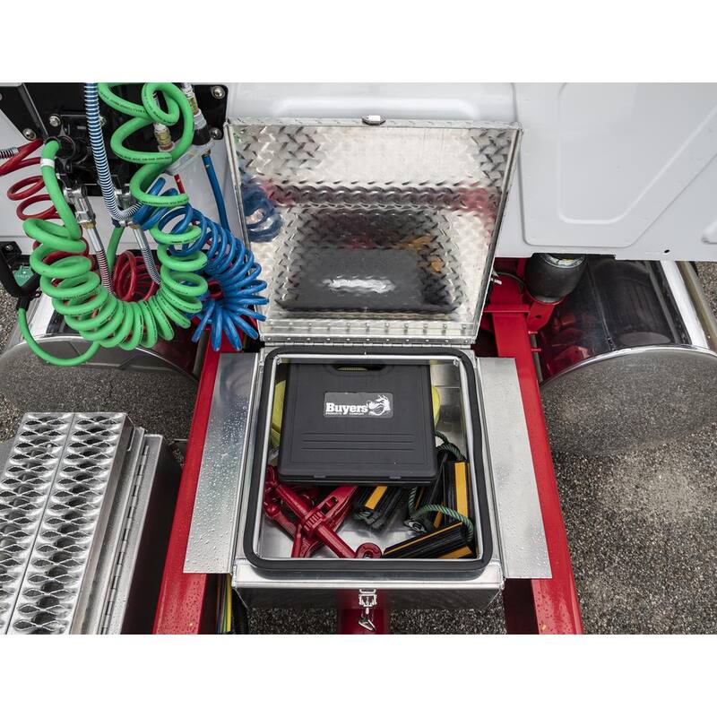 Buyers Products Company 24 in. Diamond Tread Aluminum In-Frame Top Mount Truck Tool Box - 1705384