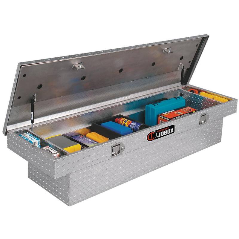 Crescent Jobox 70 in. Diamond Plate Aluminum Full Size Deep Crossover Truck Tool Box - 1-301000
