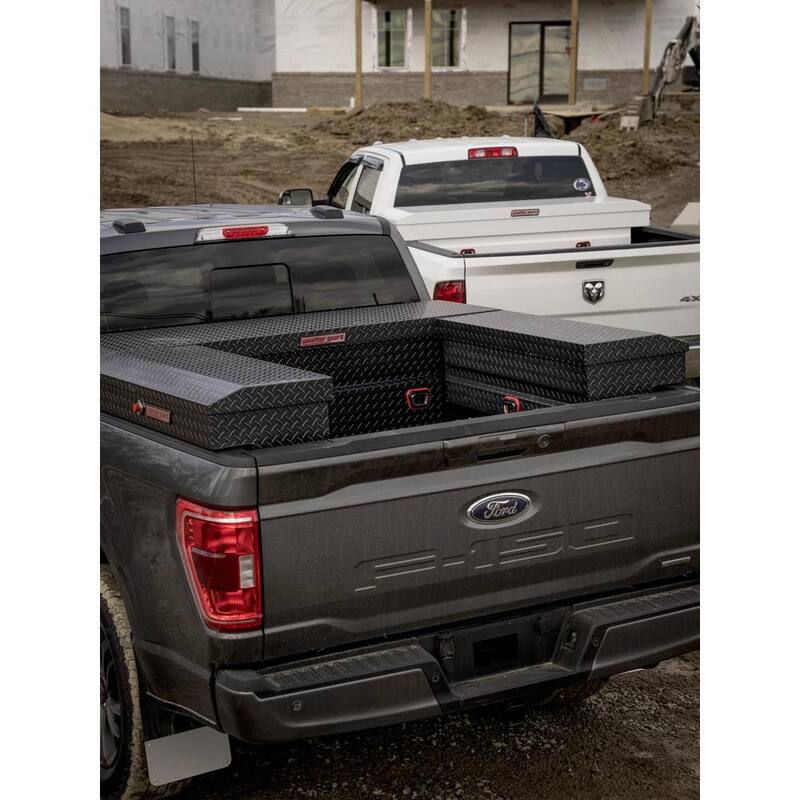 Weather Guard 41 in. Gloss Black Aluminum Lo- Side Truck Tool Box - 184-5-03