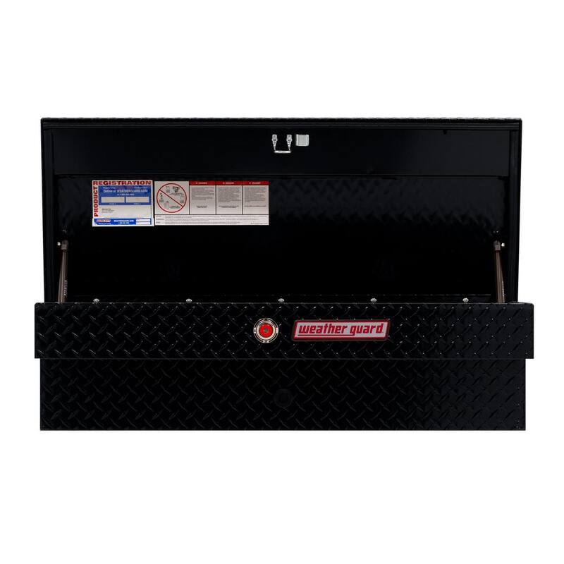 Weather Guard 41 in. Gloss Black Aluminum Lo- Side Truck Tool Box - 184-5-03