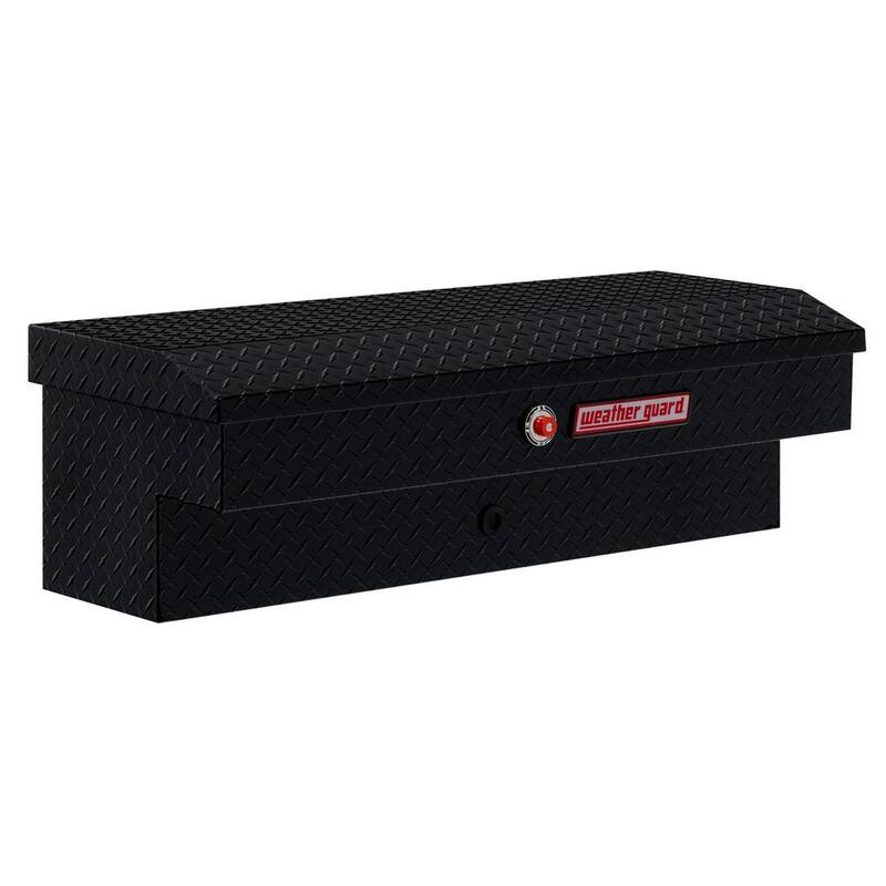 Weather Guard 41 in. Gloss Black Aluminum Lo- Side Truck Tool Box - 184-5-03