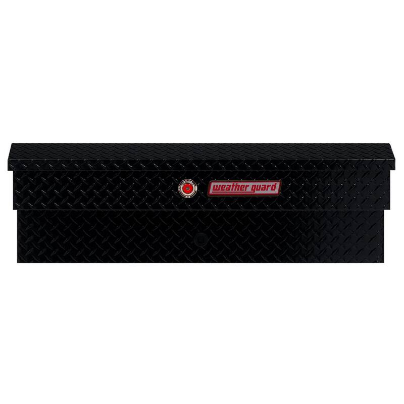 Weather Guard 41 in. Gloss Black Aluminum Lo- Side Truck Tool Box - 184-5-03