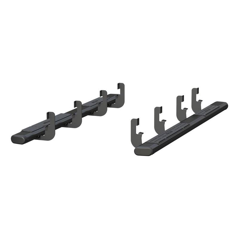 Aries 6 x 91-Inch Oval Black Aluminum Nerf Bars, Select Chevrolet Silverado, GMC Sierra 1500, 2500, 3500 HD Crew Cab - 4445049