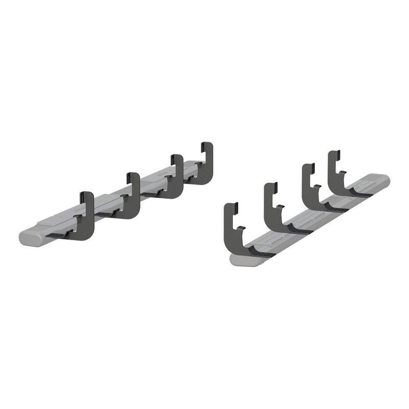 Aries 6 x 91-Inch Oval Black Aluminum Nerf Bars, Select Chevrolet Silverado, GMC Sierra 1500, 2500, 3500 HD Crew Cab - 4445049