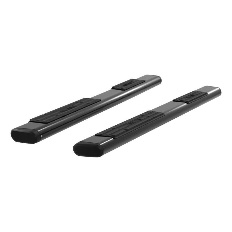 Aries 6 x 91-Inch Oval Black Aluminum Nerf Bars, Select Chevrolet Silverado, GMC Sierra 1500, 2500, 3500 HD Crew Cab - 4445049
