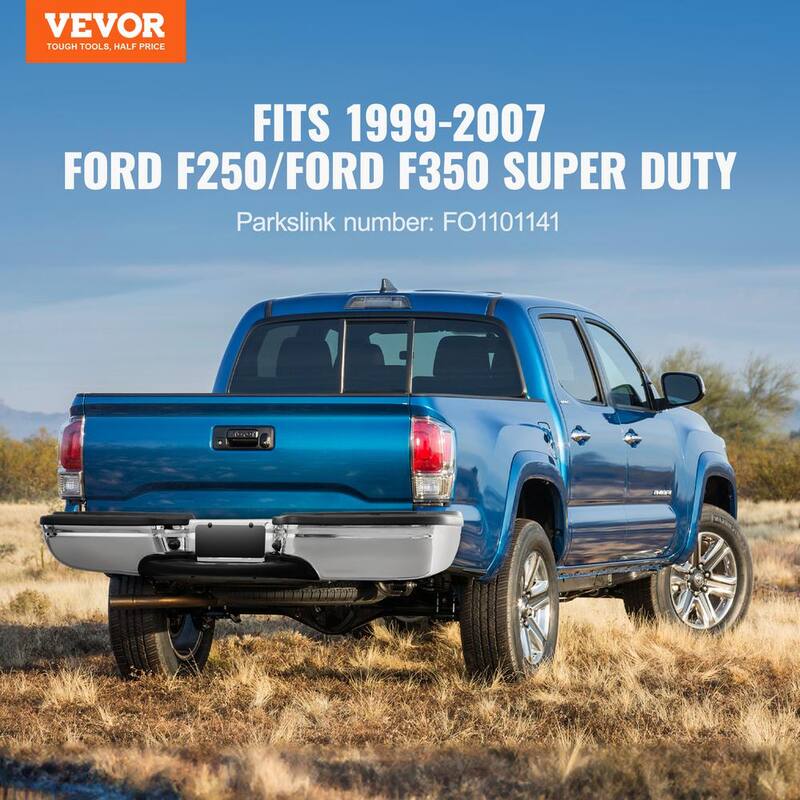 VEVOR Rear Step Bumper, Compatible with 1999-2007-Ford F250/Ford F350 Super Duty, Chrome Steel Back Bumper - FTK19992007F4UPAOV9