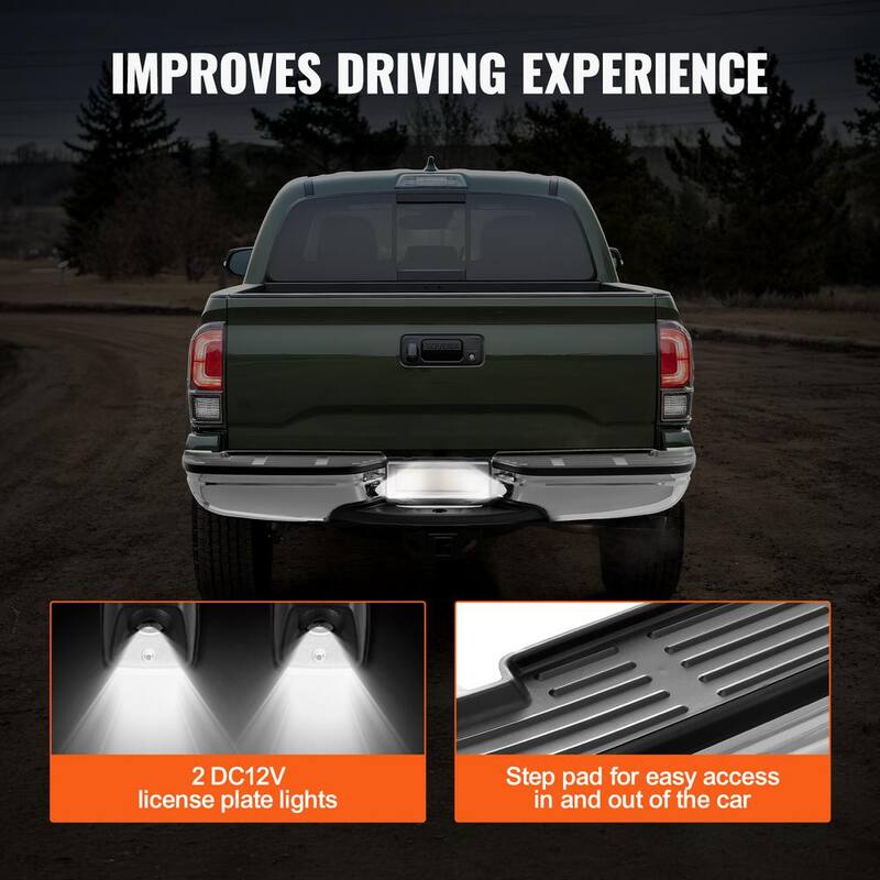 VEVOR Rear Step Bumper, Compatible with 1999-2007-Ford F250/Ford F350 Super Duty, Chrome Steel Back Bumper - FTK19992007F4UPAOV9