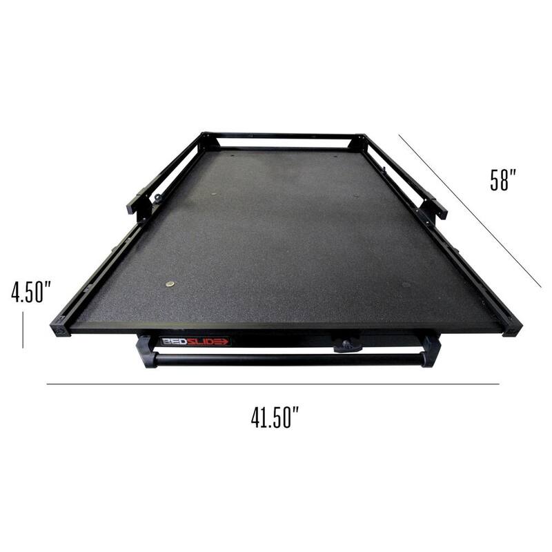 BEDSLIDE 1000 lbs. Capacity 75% Extension Truck, Van and SUV Slide Out Tray - 10-5841-CLB
