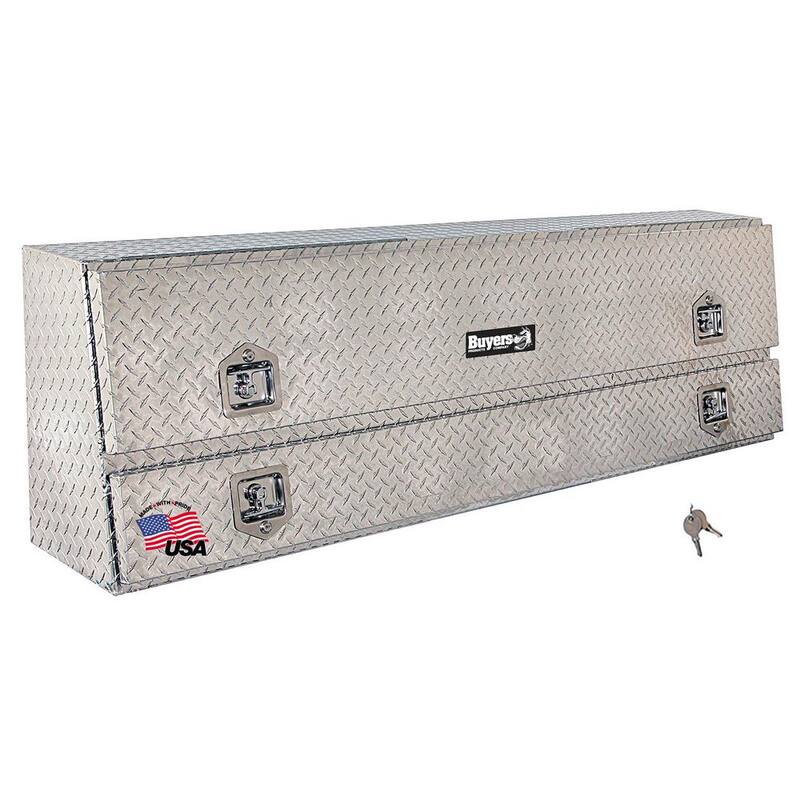 Buyers Products Company 72 in. Diamond Tread Aluminum Top Mount Contractor Truck Tool Box - 1705640