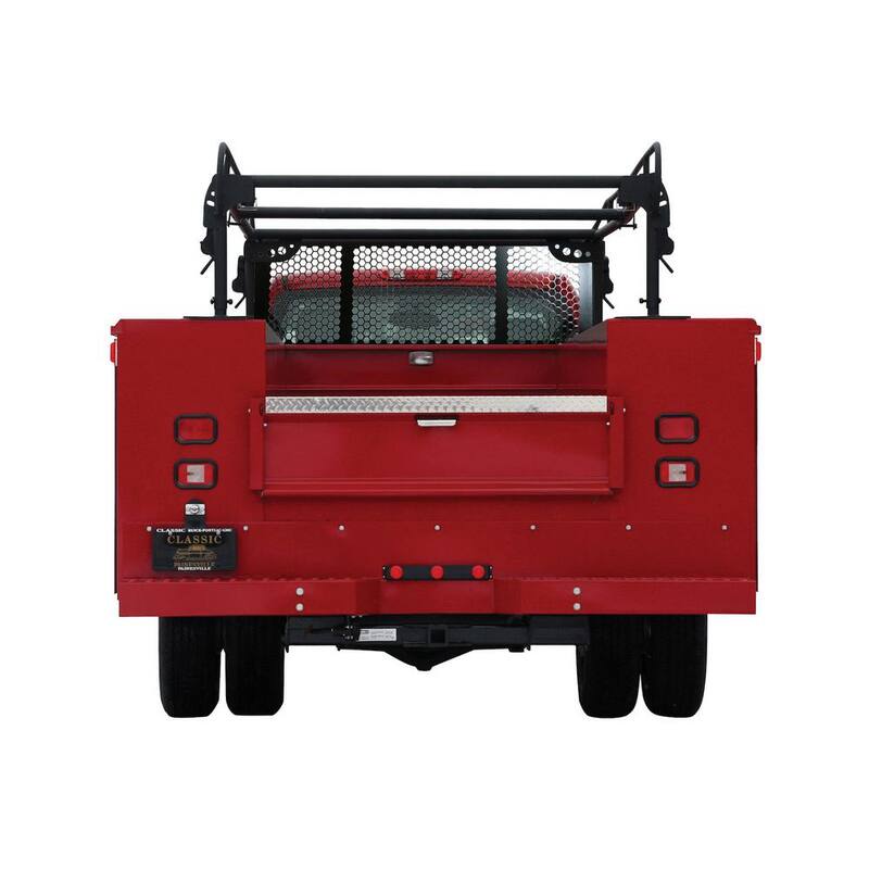 Buyers Products Company Window Screen Guard Protector Headache Rack for Utility Truck Body Ladder Racks 66 W x 2.75 L x 19 H, Black - 1501110