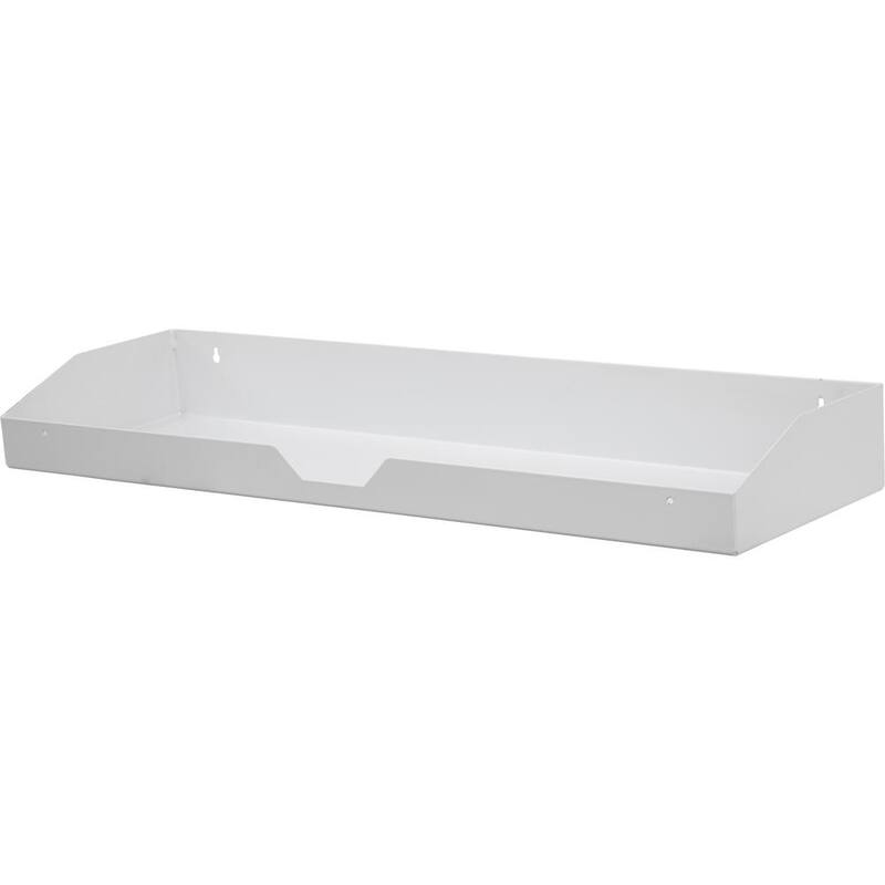 Buyers Products Company 35 in. 1-Compartment Topsider Truck Tool Cabinet Shelf Tray for a 72 in. Box in White - 1702840TRAY