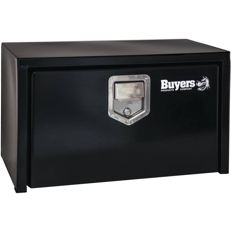 Buyers Products Company 14 in. x 16 in. x 24 in. Gloss Black Steel Underbody Truck Tool Box - 1703100