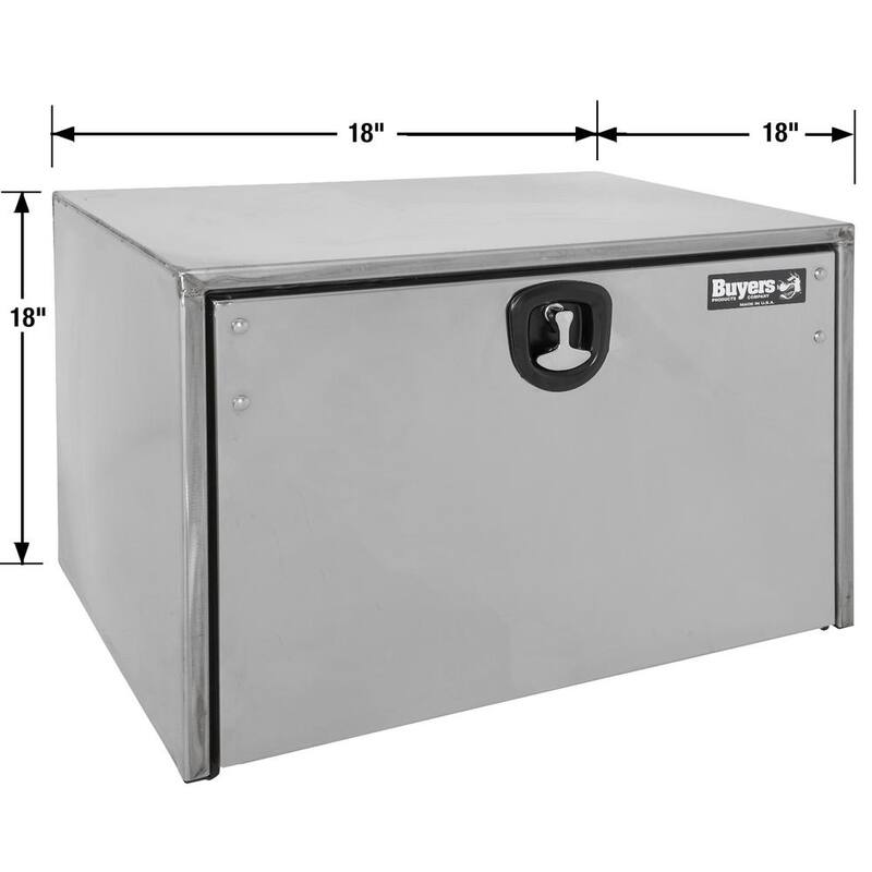 Buyers Products Company 18 in. x 18 in. x 18 in. Stainless Steel Underbody Truck Tool Box - 1702595