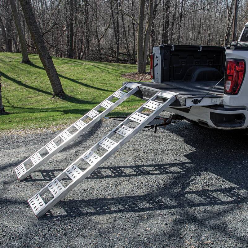 YuTrax 77 in. Utility Ramps, High-Strength Extruded Aluminum, 1800 lb. Load Capacity, Pair - YR101