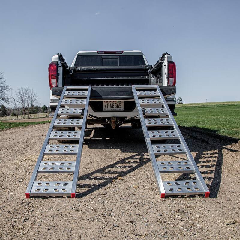 YuTrax 77 in. Utility Ramps, High-Strength Extruded Aluminum, 1800 lb. Load Capacity, Pair - YR101