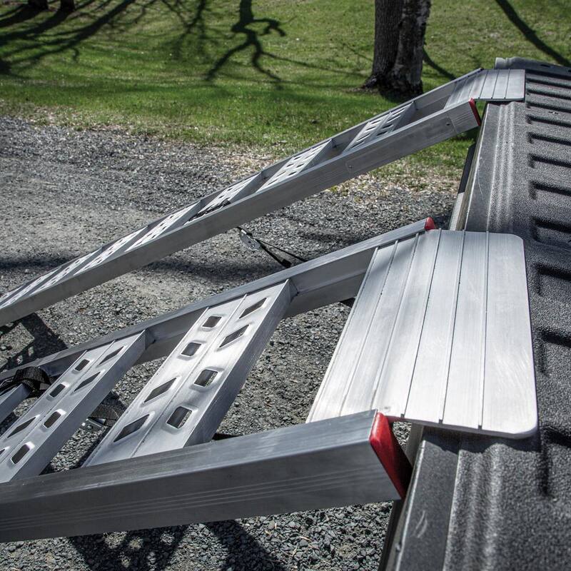 YuTrax 77 in. Utility Ramps, High-Strength Extruded Aluminum, 1800 lb. Load Capacity, Pair - YR101