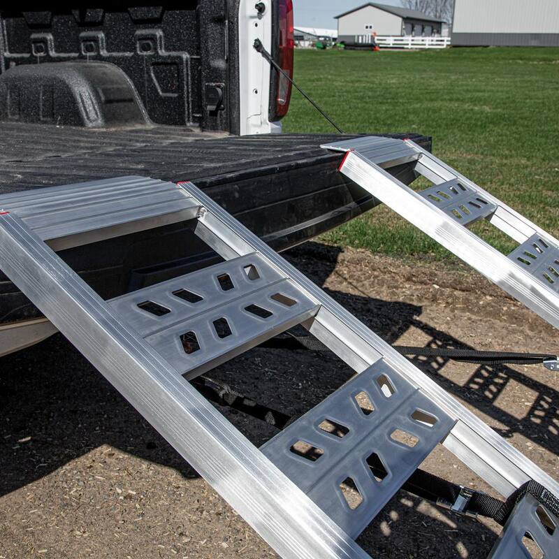 YuTrax 77 in. Utility Ramps, High-Strength Extruded Aluminum, 1800 lb. Load Capacity, Pair - YR101