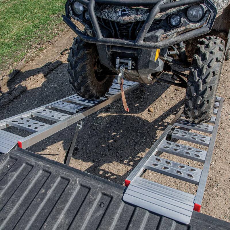YuTrax 77 in. Utility Ramps, High-Strength Extruded Aluminum, 1800 lb. Load Capacity, Pair - YR101