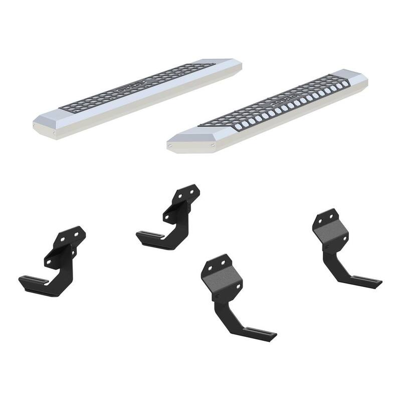Aries AdvantEDGE Chrome Aluminum 53-Inch Truck Running Boards, Select Ford F-150, F-250, F-350 Super Duty - 2555011
