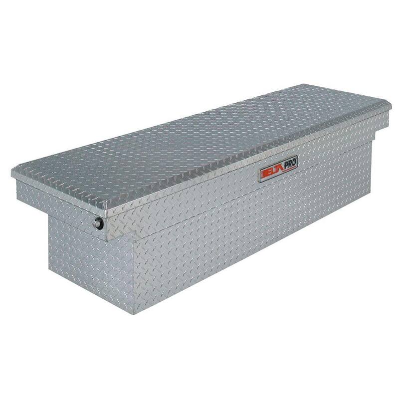 Crescent Jobox 71 in. Diamond Plate Aluminum Full Size Crossover Single Lid Truck Tool Box with Pushbutton Gear-Lock™ - PAC1580000
