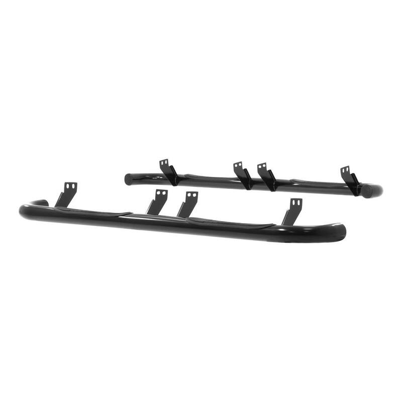 Aries 3-Inch Round Black Steel Nerf Bars, No-Drill, Select Hummer H2 - 204075