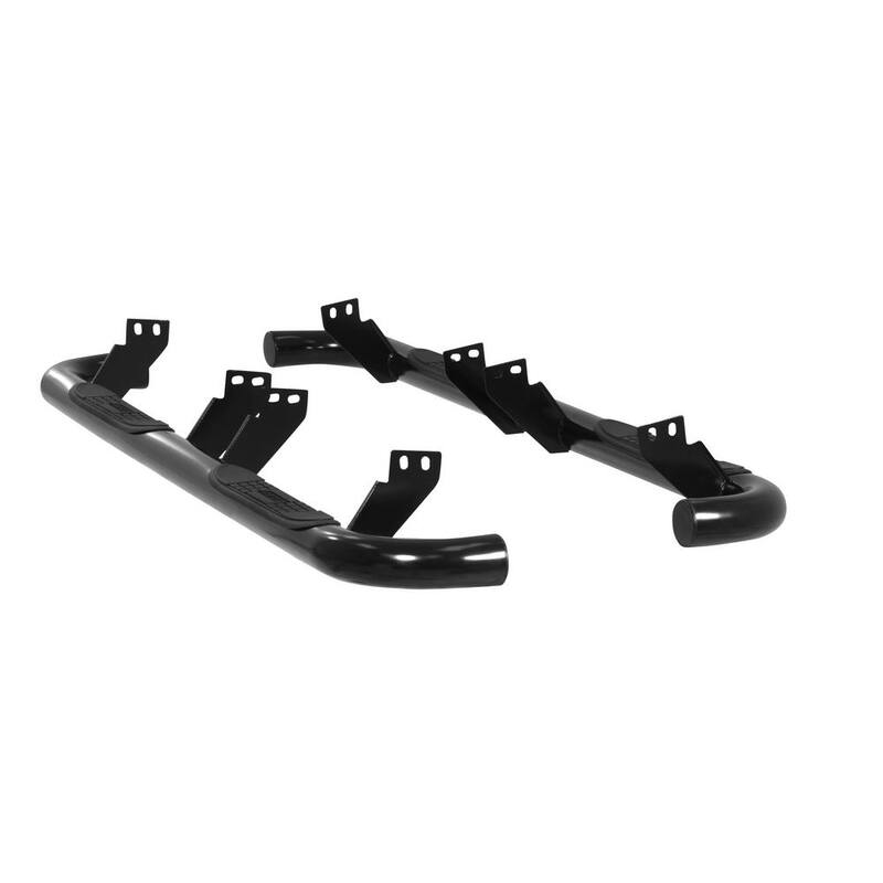 Aries 3-Inch Round Black Steel Nerf Bars, No-Drill, Select Hummer H2 - 204075