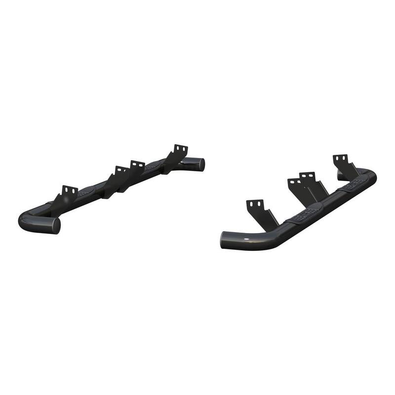 Aries 3-Inch Round Black Steel Nerf Bars, No-Drill, Select Hummer H2 - 204075